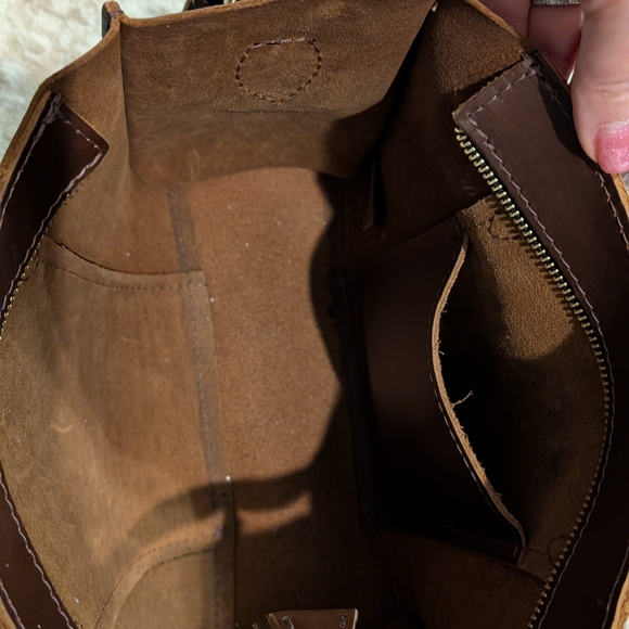 Portland Leather Premium Lola Chocolate Brown Leather Tote - Picture 6 of 10